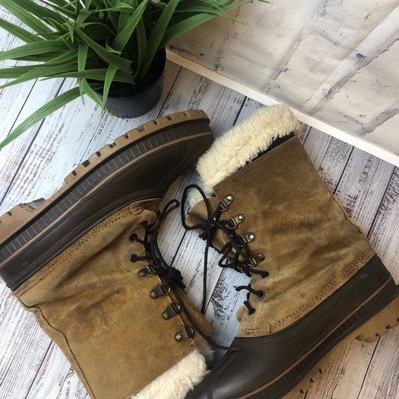 SOREL brown/tan waterproof snow rain duck boots. - Picture 2 of 8
